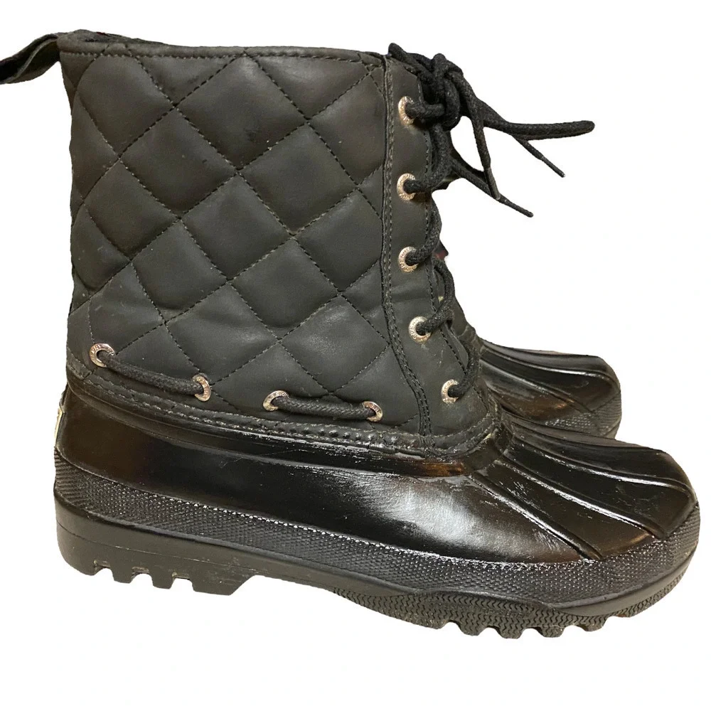 Women's Paul Sperry Gosling Duck Waterproof Quilted Top Rubber Boots STS83693